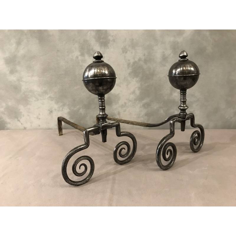 Pair of old wrought iron caterpillars from the 18th century