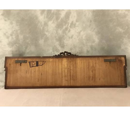 Set of 6 coat racks, bronze coat hooks on wood from the 19th century