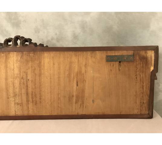Set of 6 coat racks, bronze coat hooks on wood from the 19th century