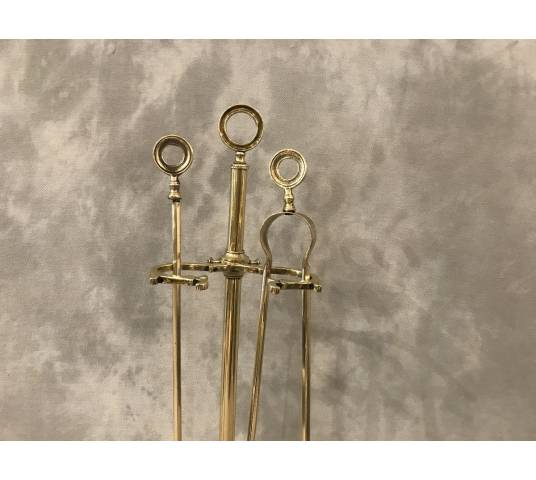 Brass fireplace servant from the 19th century Charles X