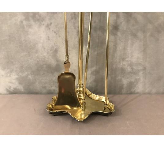 Brass fireplace servant from the 19th century Charles X