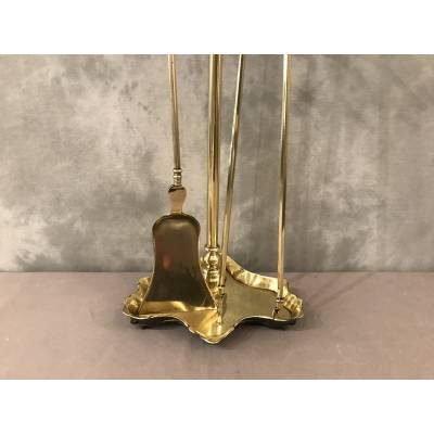 Brass fireplace servant from the 19th century Charles X