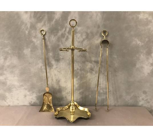 Brass fireplace servant from the 19th century Charles X