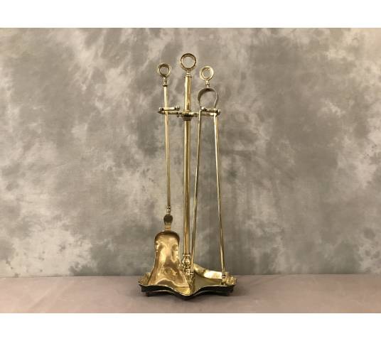 Brass fireplace servant from the 19th century Charles X