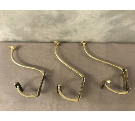 Set of three coat racks, bronze coat hooks from the 19th century