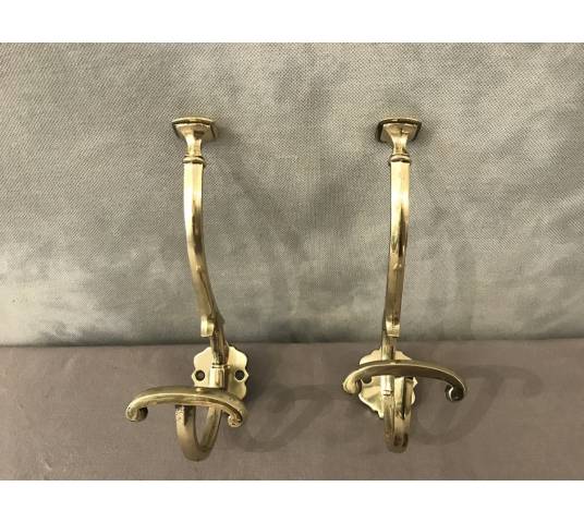 Pair of bronze coat racks from the 19th century