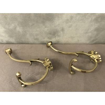 Pair of bronze coat racks from the 19th century
