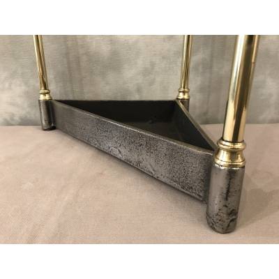 Brass triangle-shaped umbrella holder from the 19th century