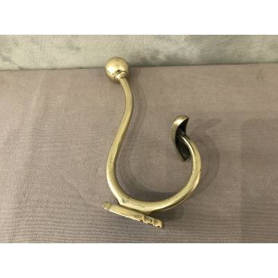 Coat rack, brass coat hook from the 19th century