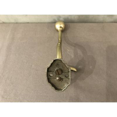 Coat rack, brass coat hook from the 19th century