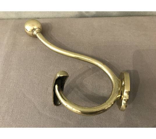 Coat rack, brass coat hook from the 19th century