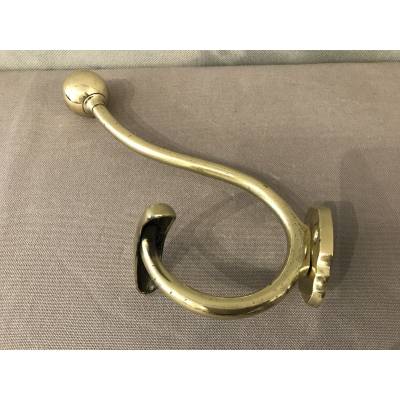 Coat rack, brass coat hook from the 19th century