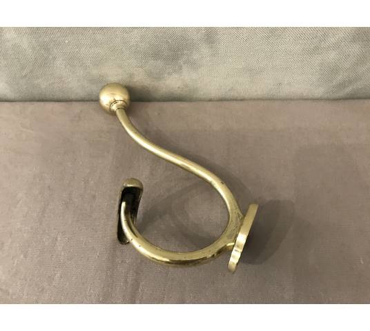 Coat rack, brass coat hook from the 19th century