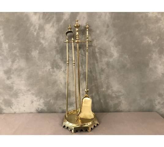 Brass fireplace servant from the 19th century