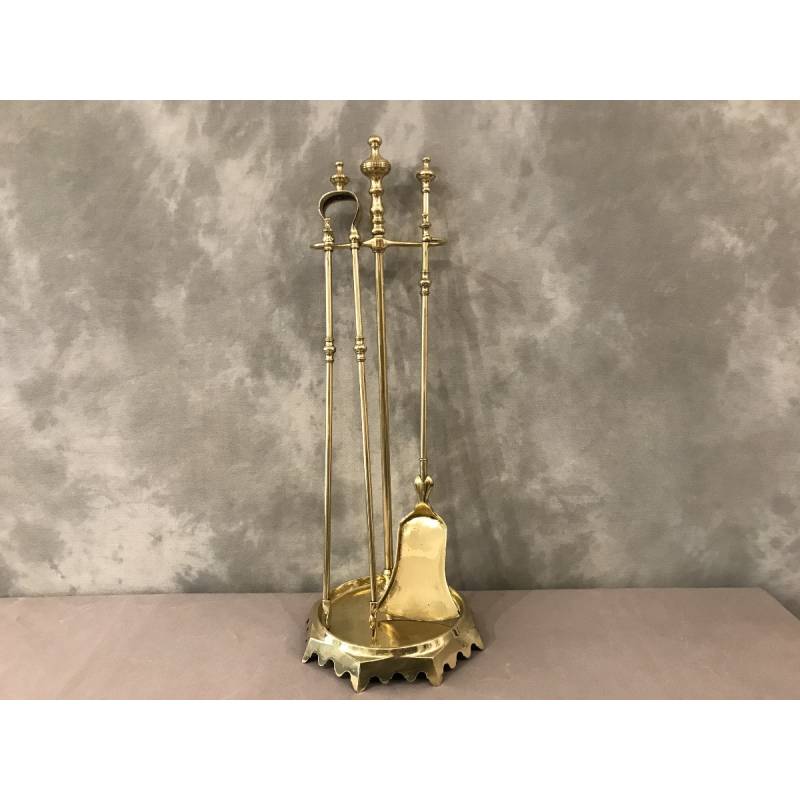 Brass fireplace servant from the 19th century