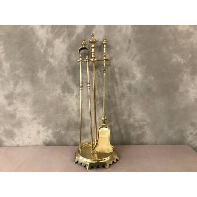 Brass fireplace servant from the 19th century