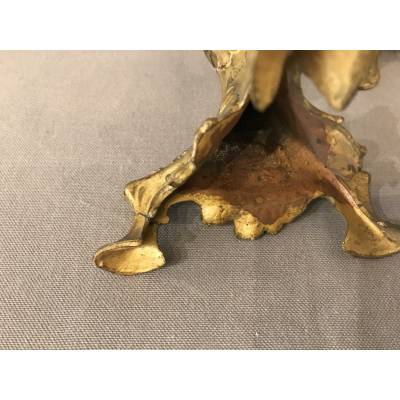 Pair of candle holders in 19th century regulation