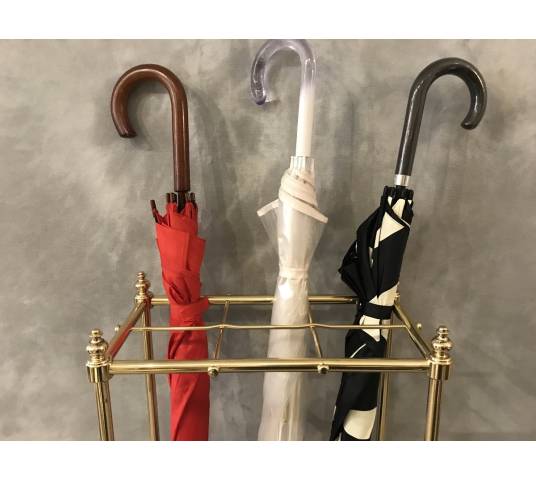 Pair of brass umbrella stands from the late 19th century