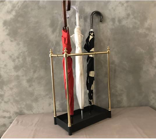 Pair of brass umbrella stands from the late 19th century