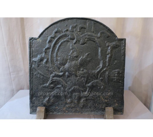 Small chimney plate in period cast iron 18th century