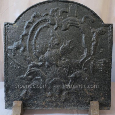Small chimney plate in period cast iron 18th century