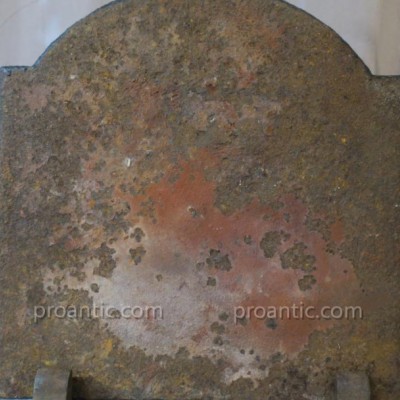 Small chimney plate in period cast iron 18th century