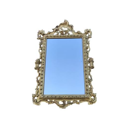 miroir ancien en bois doré d'époque 20 ème