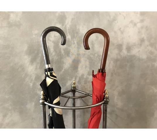 Porte parapluies ancien en fonte et laiton d'époque 19 ème