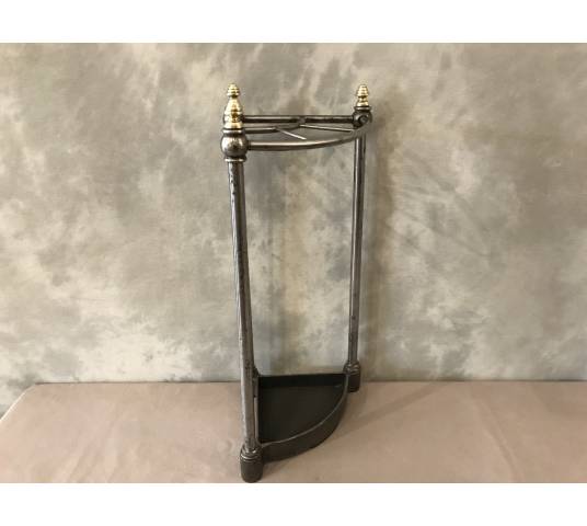 Porte parapluies ancien en fonte et laiton d'époque 19 ème