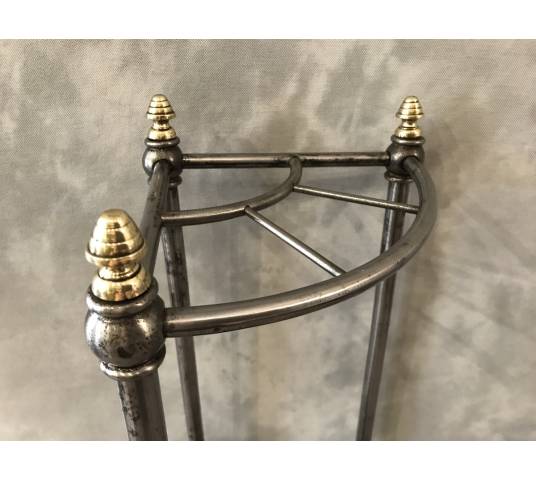 Porte parapluies ancien en fonte et laiton d'époque 19 ème