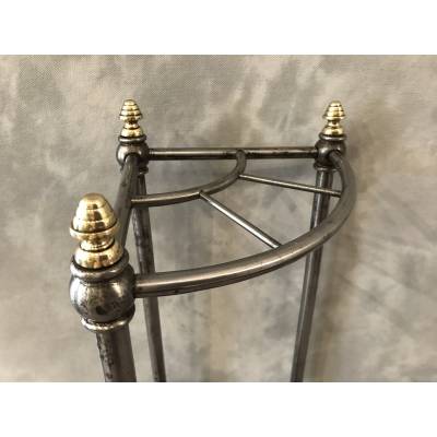 Porte parapluies ancien en fonte et laiton d'époque 19 ème