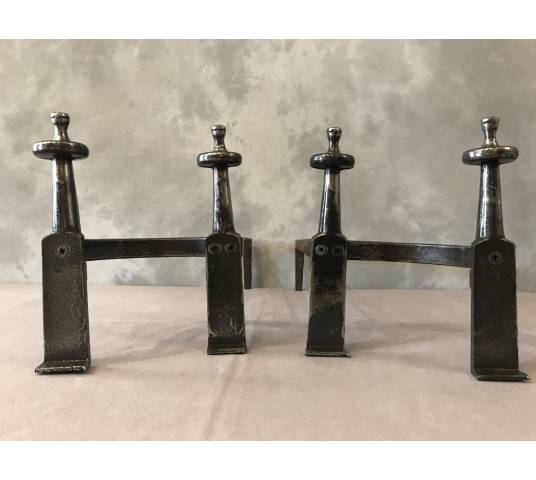 Pair of old iron tracks from the late 18th century