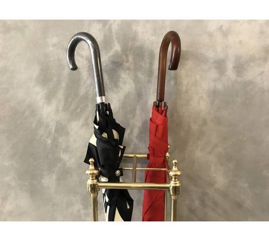 Porte parapluies ancien en laiton d'époque 19 ème