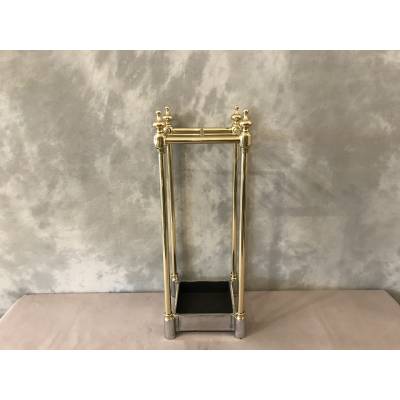 Porte parapluies ancien en laiton d'époque 19 ème
