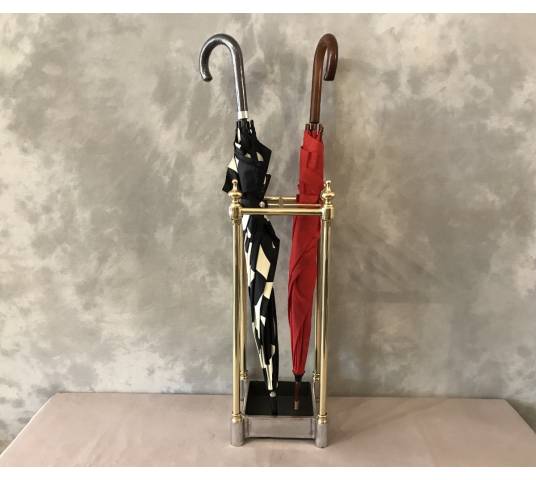 Porte parapluies ancien en laiton d'époque 19 ème