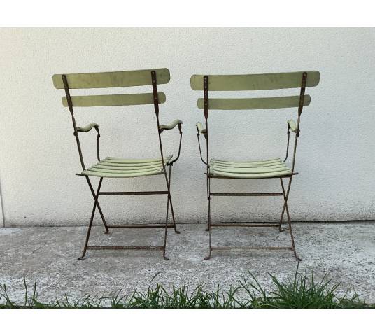 Foldable garden chairs, in pairs or in sets of 9