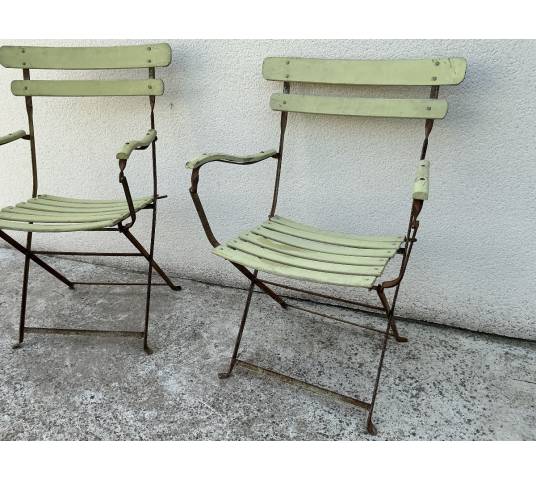 Foldable garden chairs, in pairs or in sets of 9