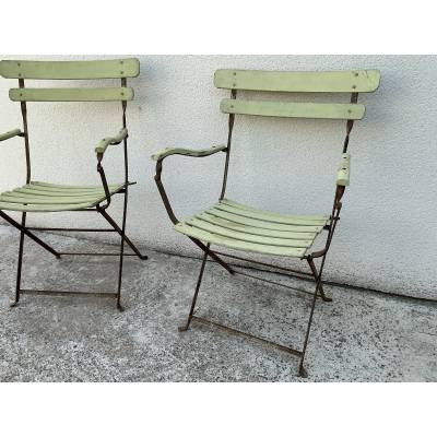 Foldable garden chairs, in pairs or in sets of 9