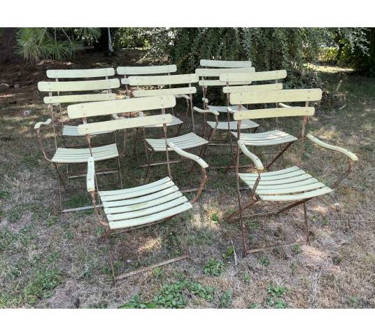 Foldable garden chairs, in pairs or in sets of 9
