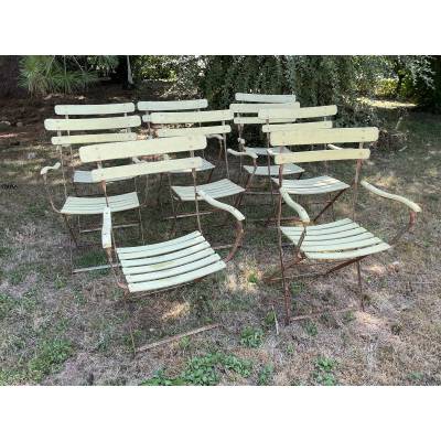 Foldable garden chairs, in pairs or in sets of 9