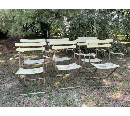Foldable garden chairs, in pairs or in sets of 9