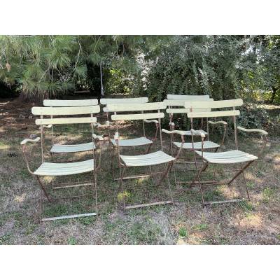 Foldable garden chairs, in pairs or in sets of 9