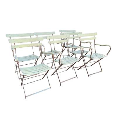 Foldable garden chairs, in pairs or in sets of 9