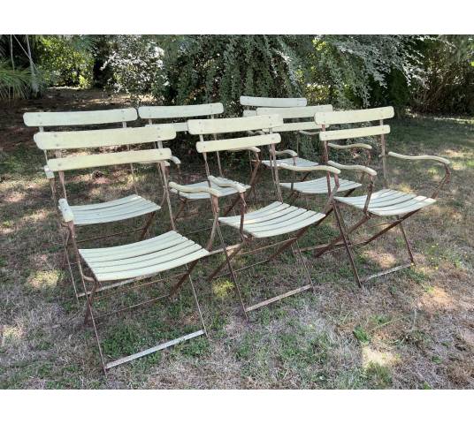 Foldable garden chairs, in pairs or in sets of 9