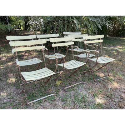 Foldable garden chairs, in pairs or in sets of 9