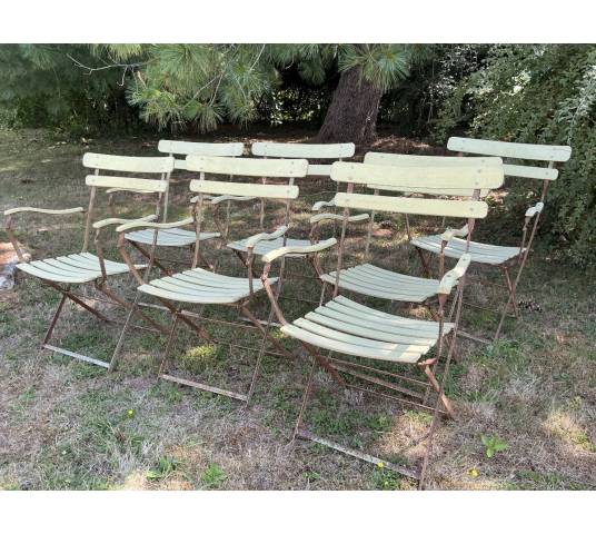 Foldable garden chairs, in pairs or in sets of 9