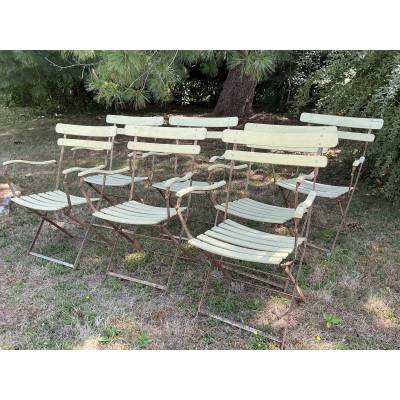 Foldable garden chairs, in pairs or in sets of 9