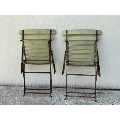 Foldable garden chairs, in pairs or in sets of 9