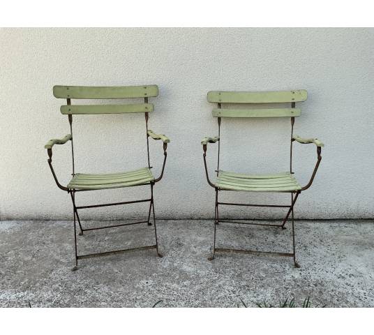 Foldable garden chairs, in pairs or in sets of 9
