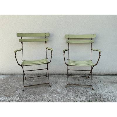 Foldable garden chairs, in pairs or in sets of 9